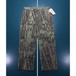 Vintage NOS Trebark Camo Hunting Pants Men 40X30 Cargo Brushed Cotton OCOEE NWT